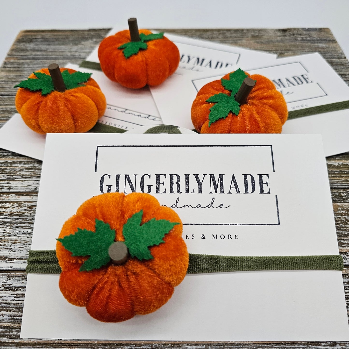 Pumpkin in Soft Nylon Headband