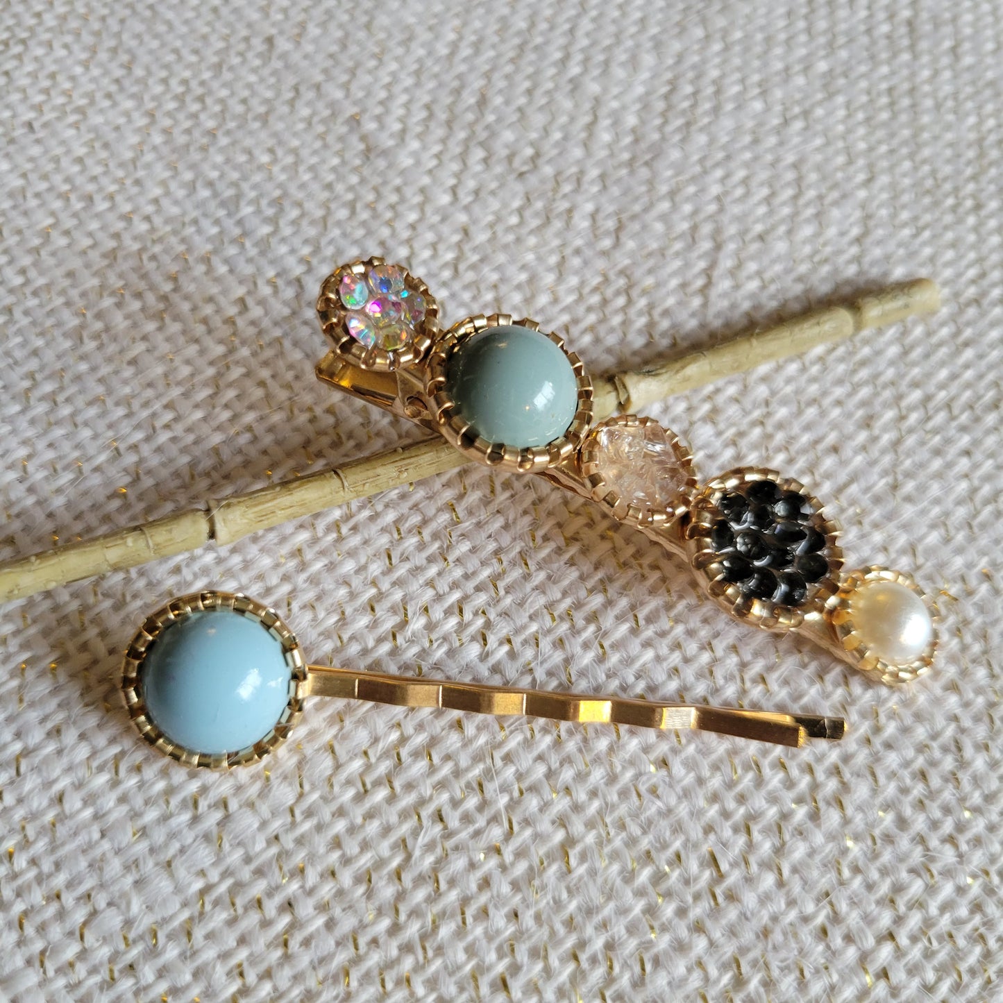 Skye Orb Crystal & Resin Hairpin (Set of 2)