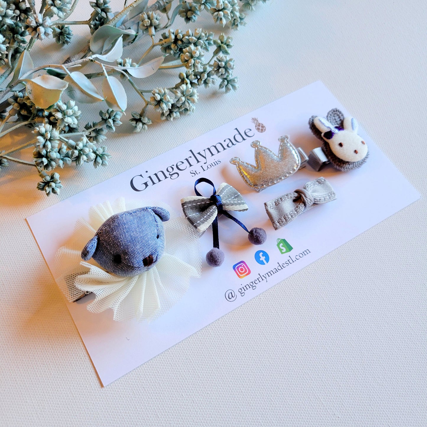 Beary Preety Hairclips