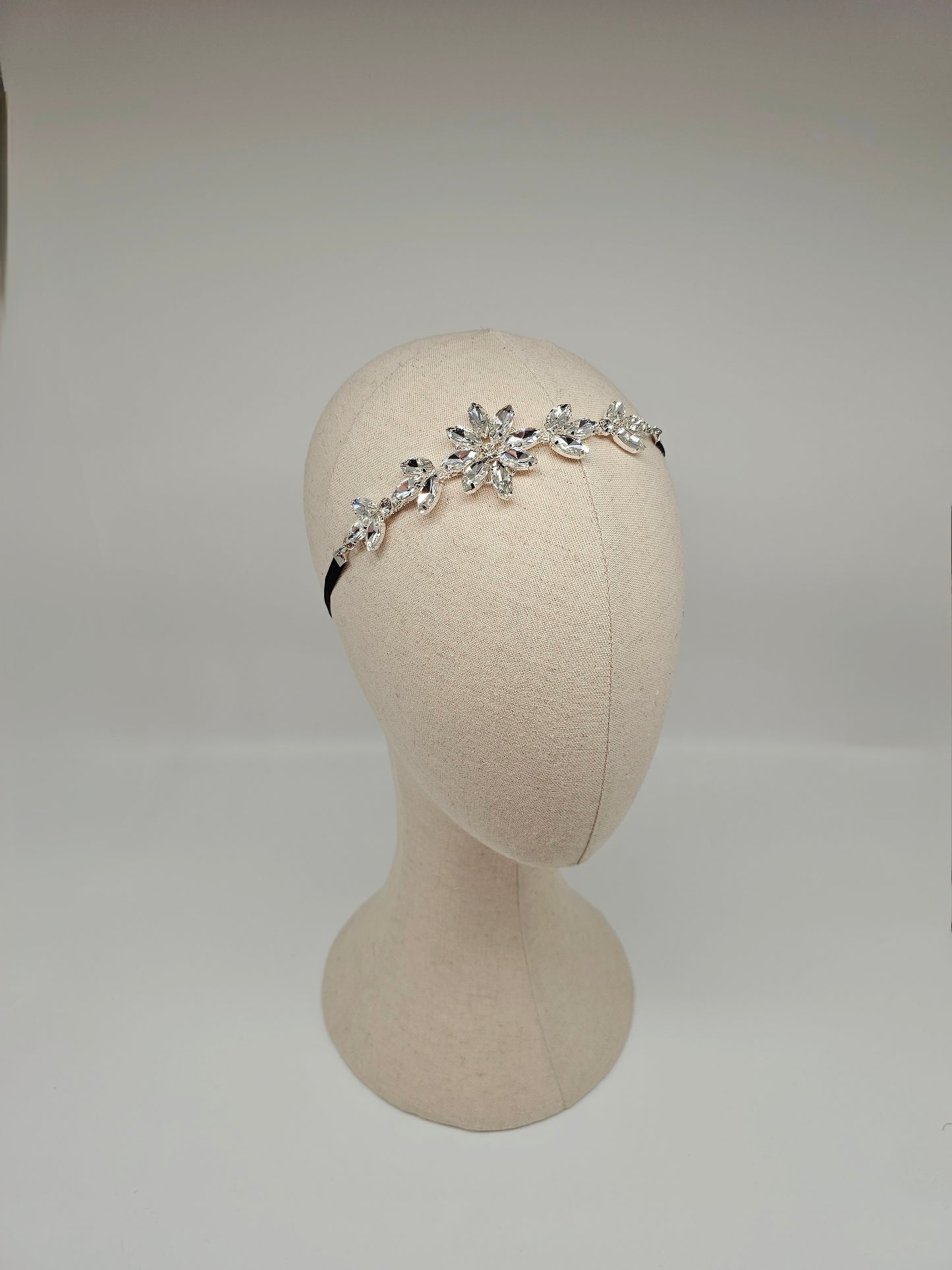 Rhinestone Adjustable Headband-Clear