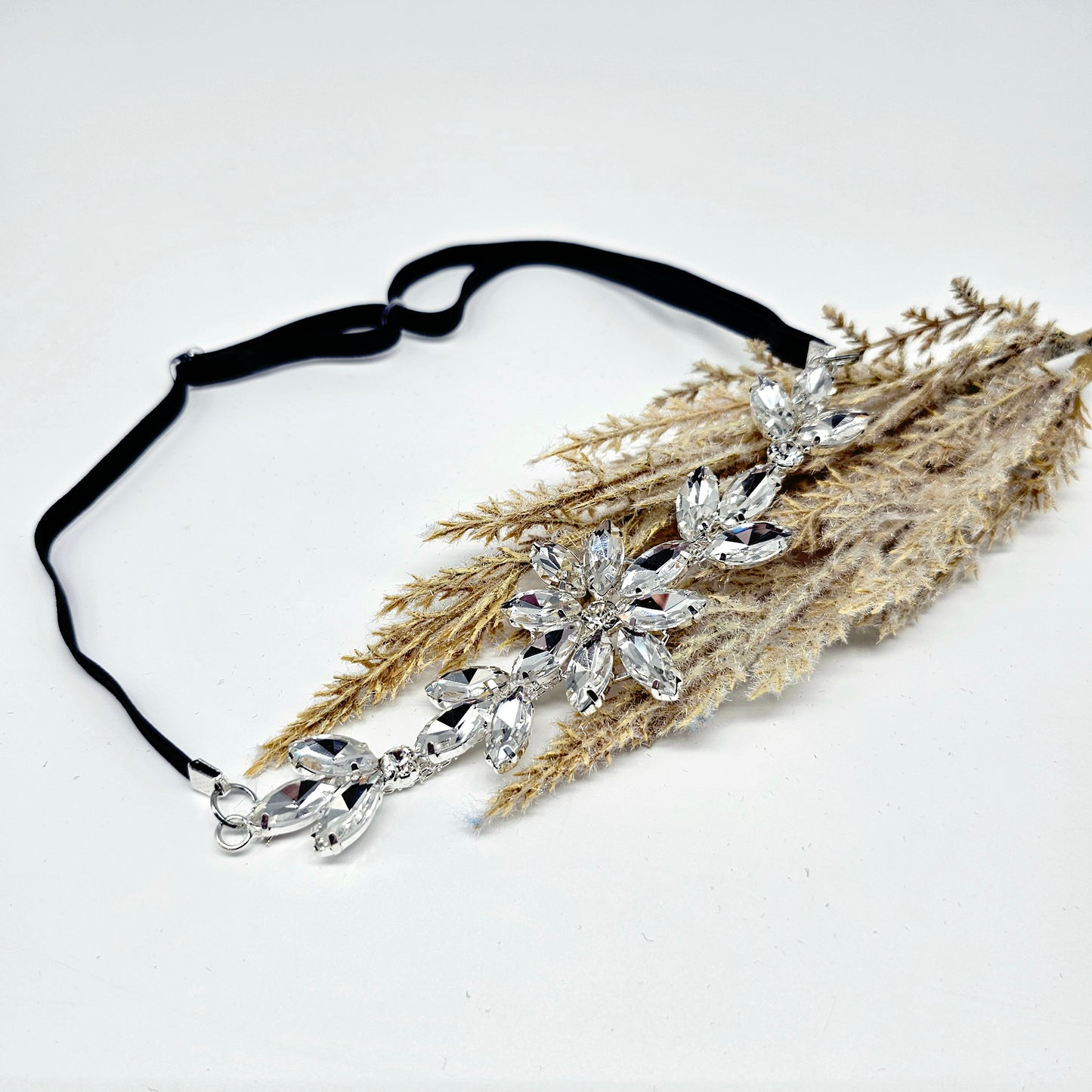 Rhinestone Adjustable Headband-Clear