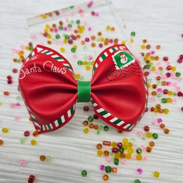 Christmas Faux Leather Clips