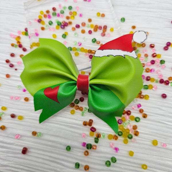 Christmas Faux Leather Clips