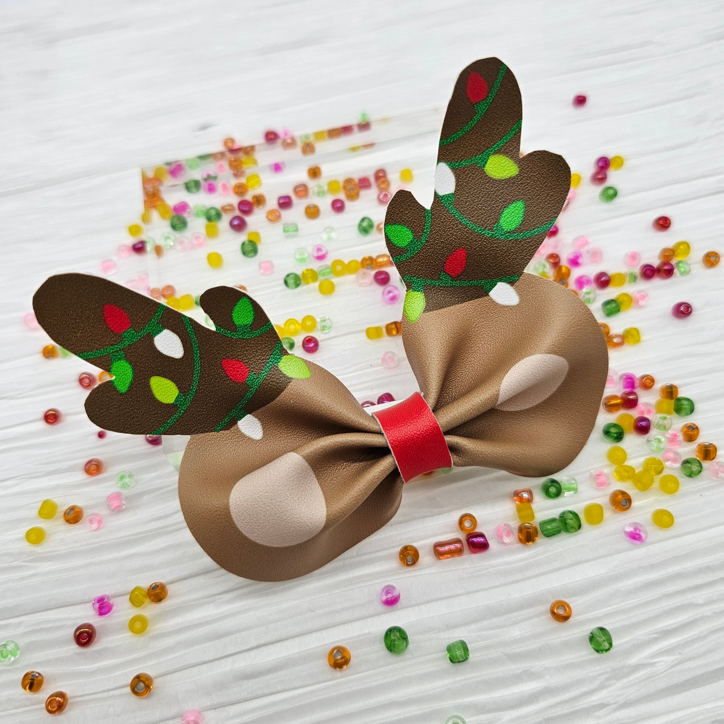 Christmas Faux Leather Clips