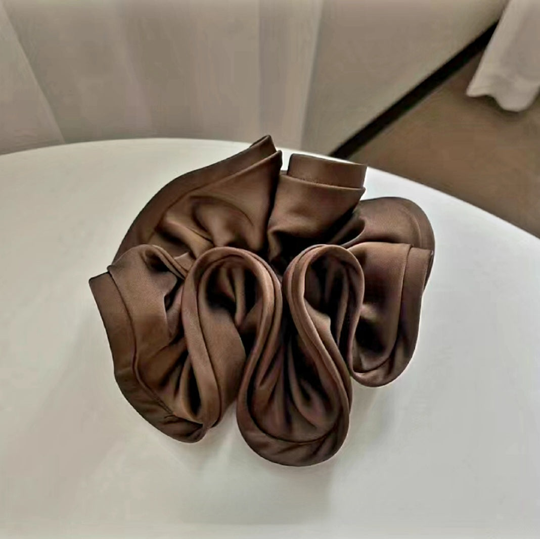 Satin Scrunchie - Brown