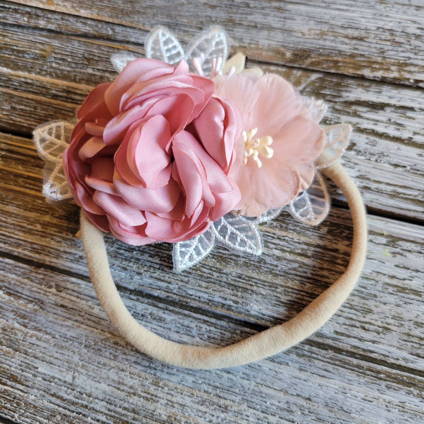 Flower Accent Soft Nylon Headband3