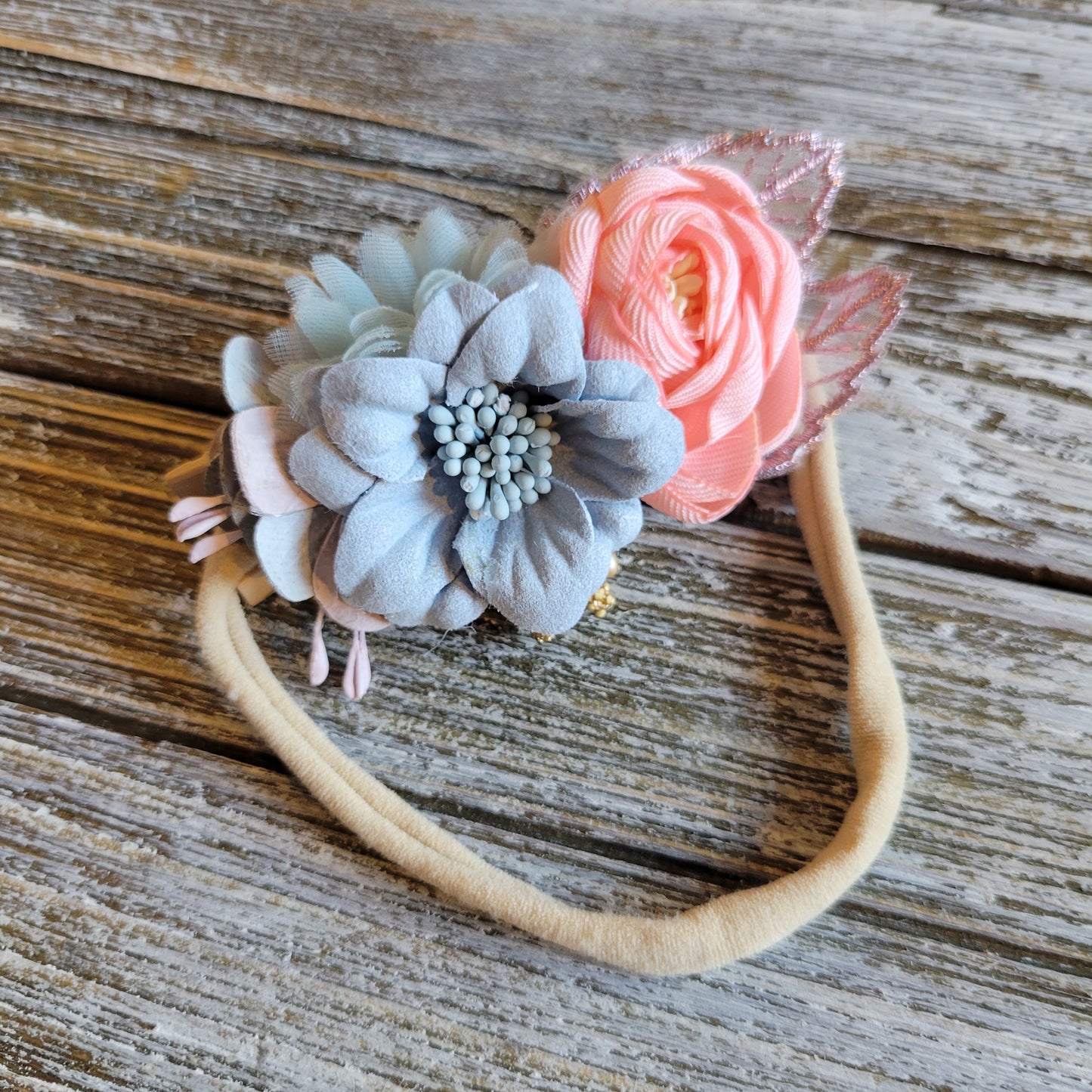 Flower Accent Soft Nylon Headband