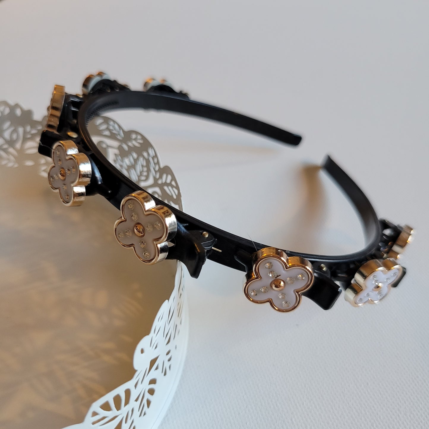 Headband with Snap Clips