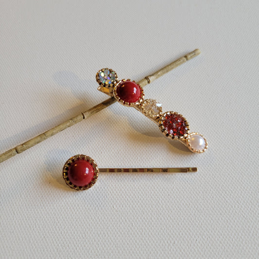 Cherry Reds (1 Pair) Hairpin