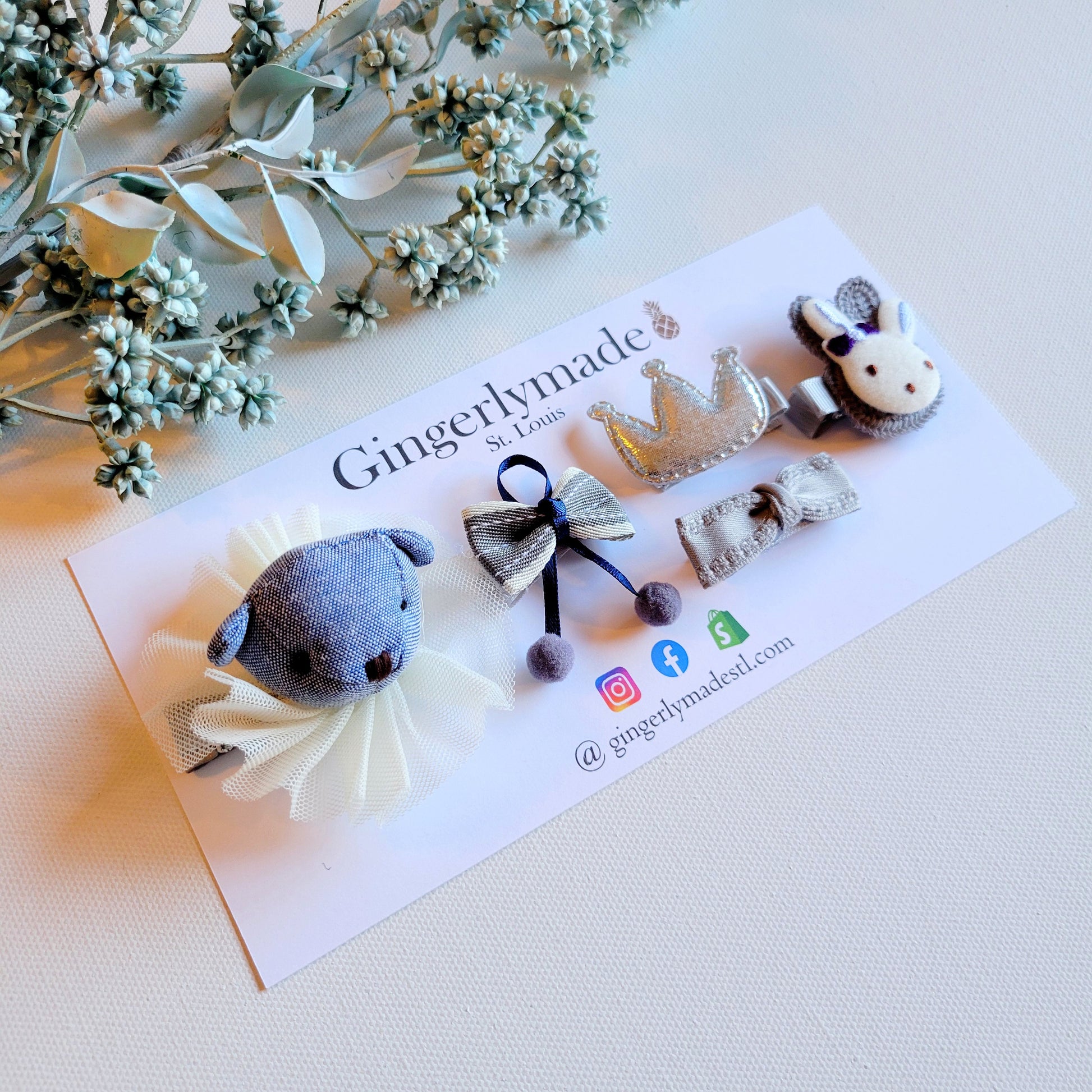 Beary Preety Hairclips