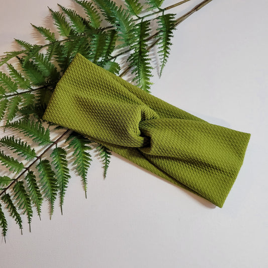 Olive- Twisted Headband