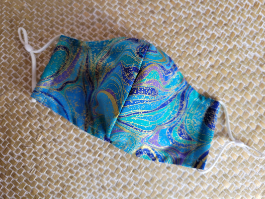 Face Mask - Blue Swirl