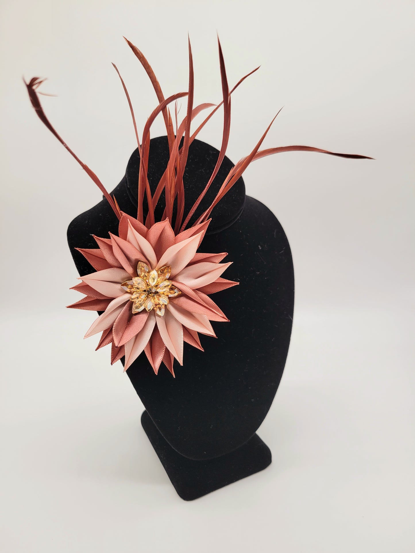 Rosy Mauve Kanzashi Brooch