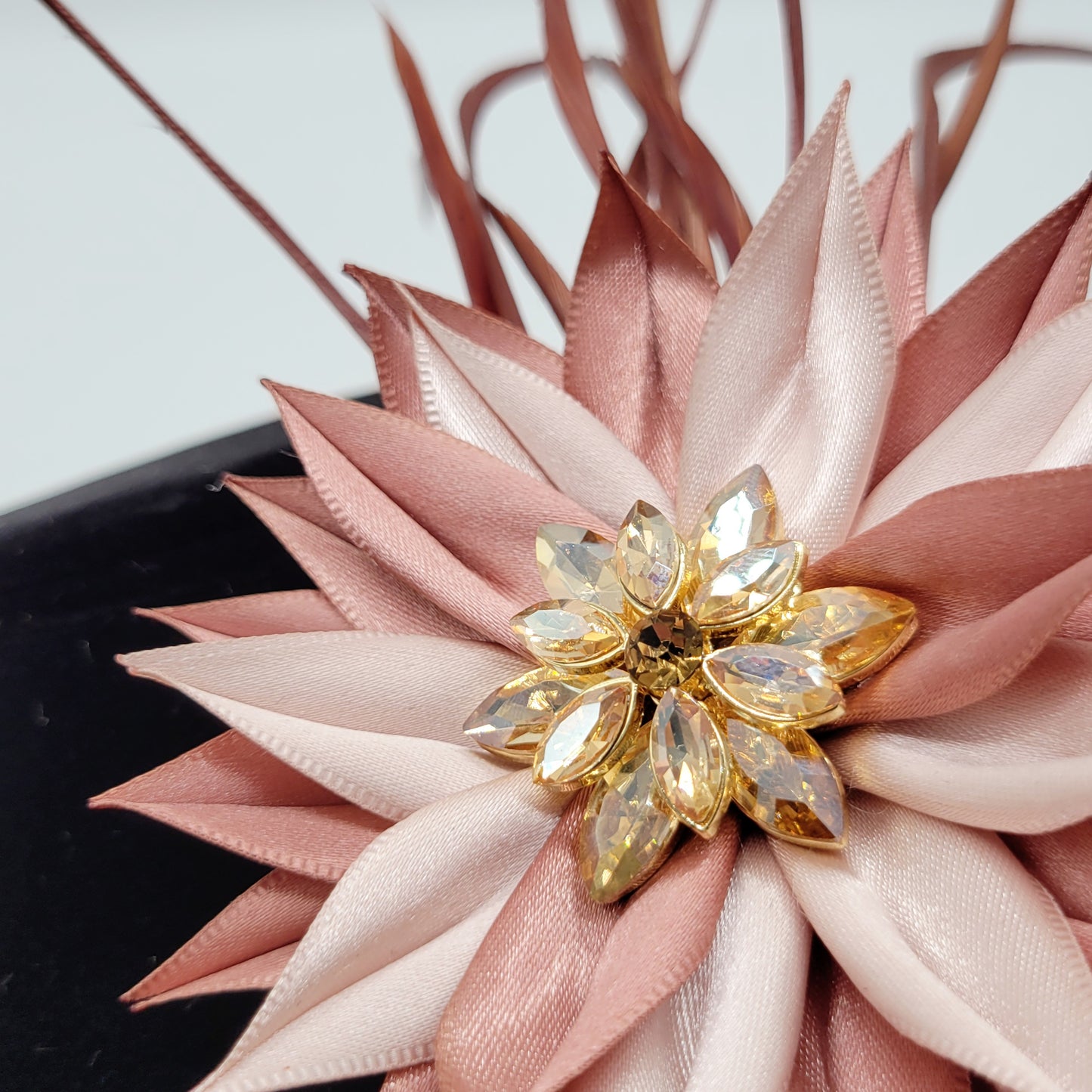 Rosy Mauve Kanzashi Brooch