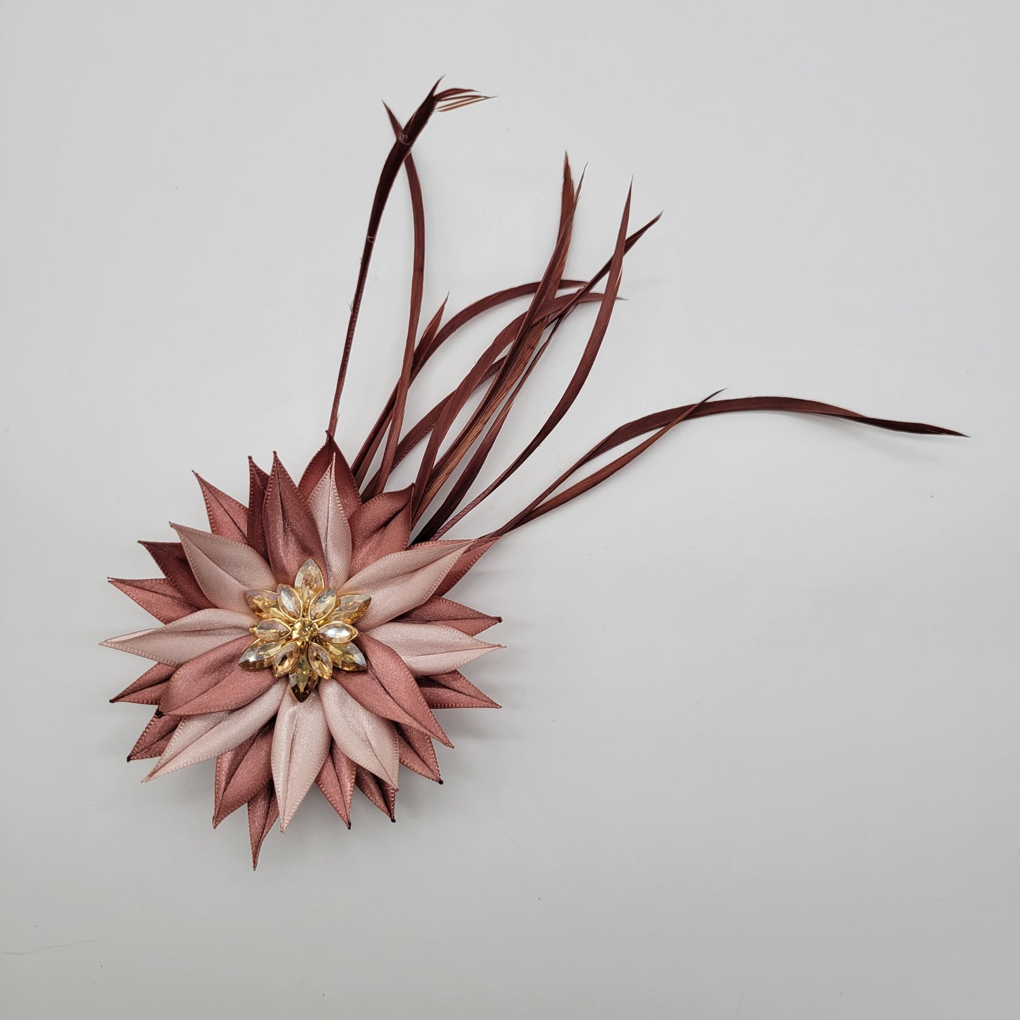 Rosy Mauve Kanzashi Brooch