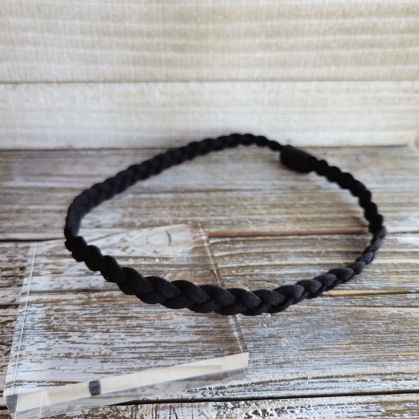 Pitch Black Braided Slim Headbands