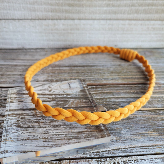 Mustard Braided Slim Headbands