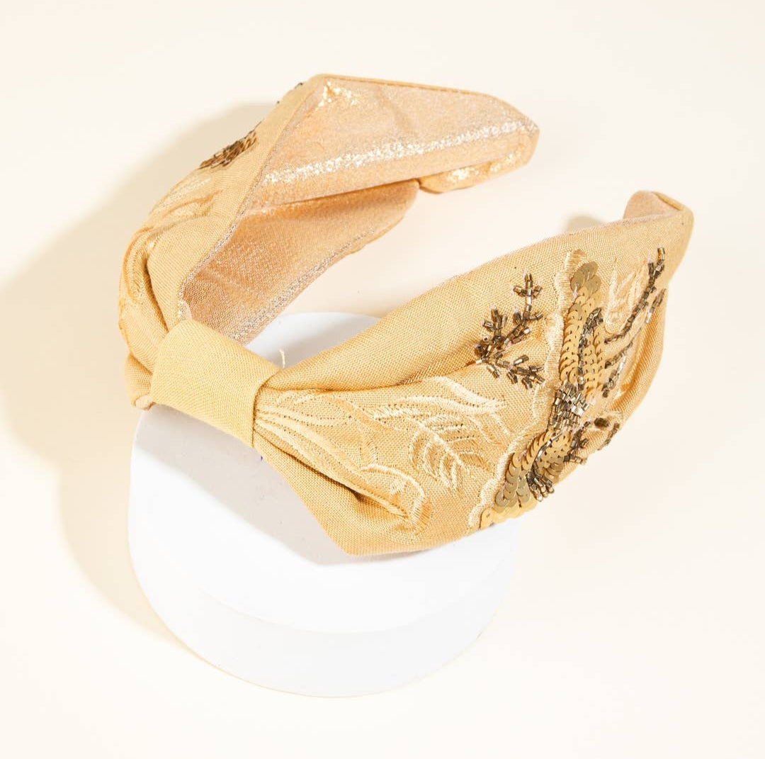 IVORY EMBELLISHED HEADBAND