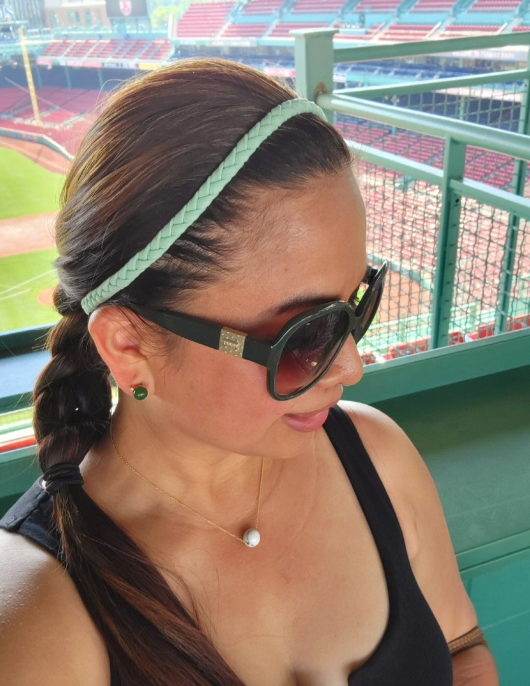 Pitch Black Braided Slim Headbands